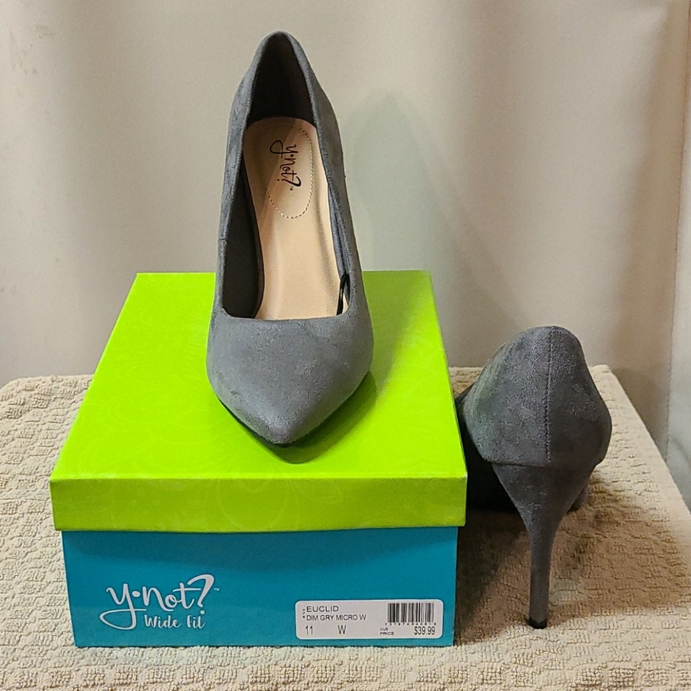Gray 4 inch Pumps